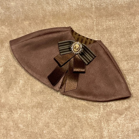 MDD・MSDケープ【オールドローズ/ストライプリボン】