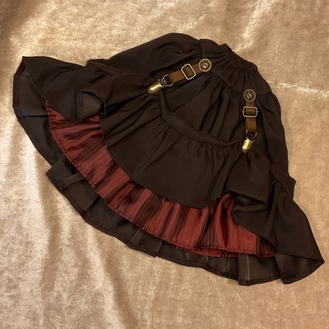 MDD・MSDフリースカート50【ネイビー・ワインレッド・グリーン・ボルドーストライプ】