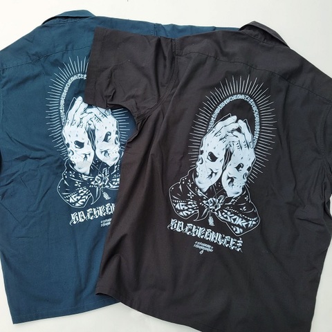 BLACKDALLAS/ブラックダラス"BD CHRONICLE"S/S WORKSHIRT(NAVY:BLACK)BLUCO/ブルコ別注ワークシャツ