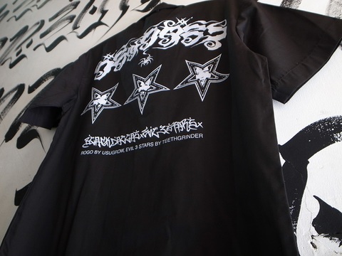 BLACKDALLAS/ブラックダラス"EVIL3STARS"(BLACK)半袖ワークシャツ