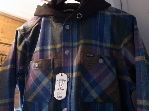 BLUCO/ブルコ"HOOD NEL SHIRTS"フードネルシャツ