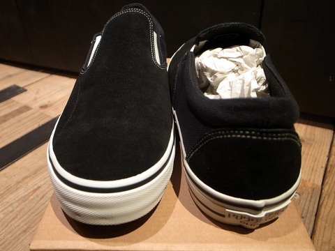 POSSESSED SHOE.CO/ポゼストシューズ"SKATE GANG"BLACK(SUEDExCANVAS)スリッポンSLIPON