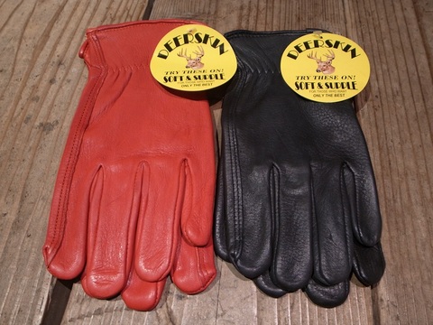  NAPA GLOVE/NAPAグローブDEERSKIN(BLACK/RED）