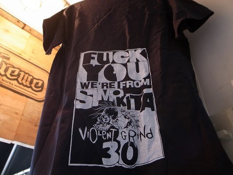 VIOLENT GRIND/バイオレントグラインド"30th FUCK YOU WE'RE FROM SHIMOKITA"Tシャツ