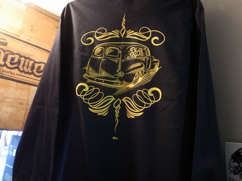 BLACKDALLAS/ブラックダラス"50FORD"ロンT(BLACKxYELLOW/WHITExBLUE)KENT