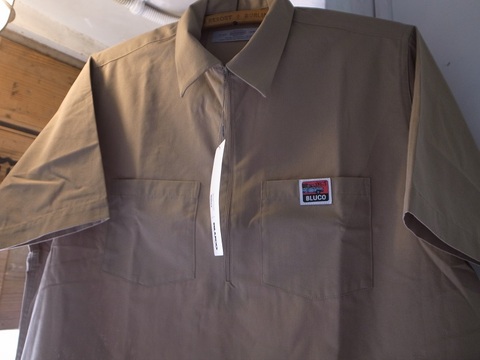 BLUCO(ブルコ)"PULLOVER WORK SHIRT S/S" (KHAKI/BLACK/BLUE)
