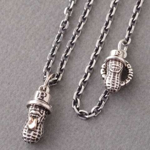 PEANUTS&CO.MEDIUM BERO PEANUTS SILVERx10K+CHAIN 