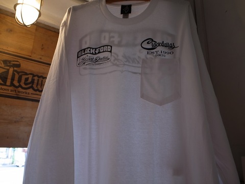 BLACKDALLAS/ブラックダラス"BLACKFORDxEST.1990"ポケットロンTシャツ(WHITE)五純/IZUMI