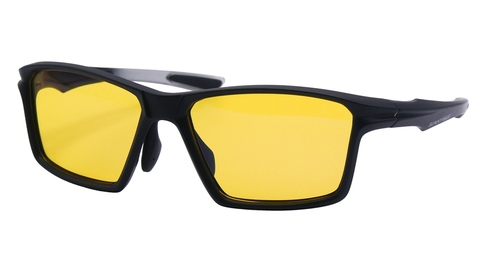 BUNNY WALK（バニーウォーク）　BW-0250Y　F:MATTE BLACK/ CLEAR GRAY　L:YELLOW / NIGHT GLASSES（偏光ナイトグラス）