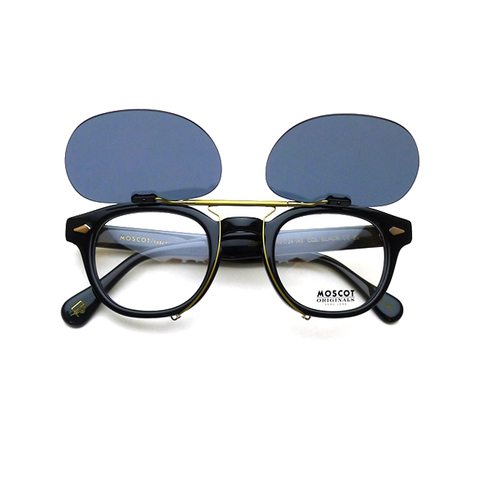 MOSCOT LEMTOSH 46サイズ対応・クリップオンサングラス / アンティークゴールド：ダークグレーEX（偏光）