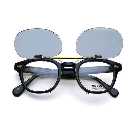 MOSCOT LEMTOSH 46サイズ対応・クリップオンサングラス / アンティークゴールド：ライトグレー（偏光）
