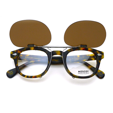 MOSCOT LEMTOSH 46サイズ対応・クリップオンサングラス / アンティークシルバー：ダークブラウン（偏光）