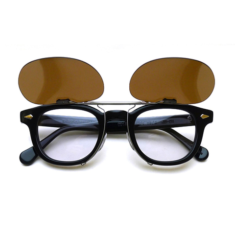 TART OPTICAL ARNEL　JD-04 46サイズ対応・クリップオンサングラス / アンティークシルバー：ダークブラウン（偏光）