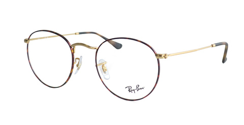 Ray-Ban（レイバン）　ROUND METAL（ラウンドメタル） RB3447V　3188 ポリッシュ マットハバナ オン マットアリスタゴールド