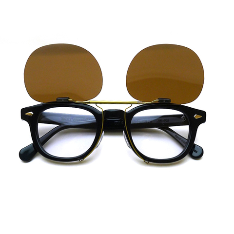 TART OPTICAL ARNEL　JD-04 46サイズ対応・クリップオンサングラス / アンティークゴールド：ダークブラウン（偏光）