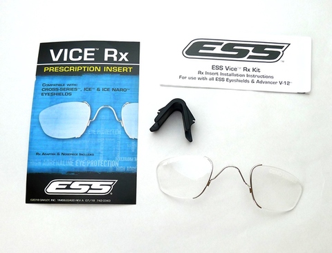 【Crossbow,Iceシリーズ用の度付きのインサート】ESS Vice Rx Insert
