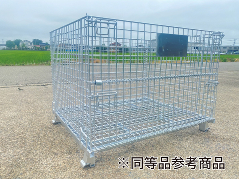 中古ﾒｯｼｭﾊﾟﾚｯﾄ BUP-10RNABﾗﾝｸ 段積金具付 全開ﾀｲﾌﾟ
