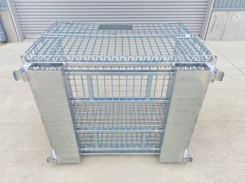 *中古メッシュパレット BUP-10Sランク+脚添長尺フォークガイド