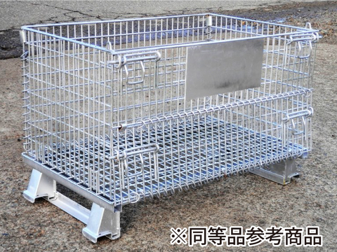 ◆中古メッシュパレット　BUP-01ASFG　全開タイプ　アングルソリ付