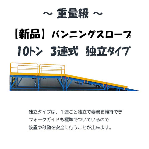バンニングスロープ 10トン 3分割 独立タイプ　CSDW-1050