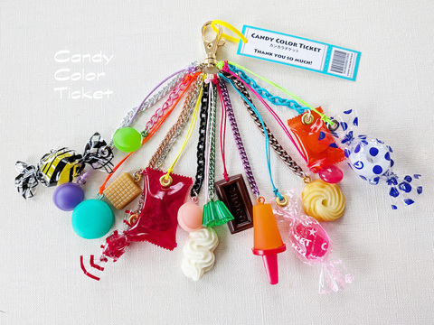 CANDY COLOR TICKET フェイクスイーツ作家様 バッグチャーム ae620d656612076b430e6e6b2b4b6d