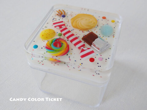 CANDY COLOR TICKET フェイクスイーツ作家様 バッグチャーム CANDY COLOR TICKET フェイクスイーツ作家様 バッグチャーム