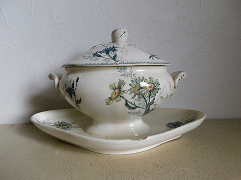 フランス　ヴィンテージ　ジャン/ロベール・クルティエ　ボウル　鳥と花 FRENCH POTTERY - THIRTY' THIRTY' STORE