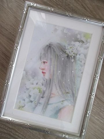 「６月の雪」原画フレーム付き