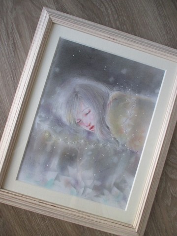 「光の場所」　原画　フレーム入り