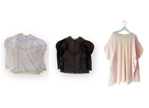 (160〜オトナF2)DOTS TULLE MELLOW SHEER TOPS/frankygrow