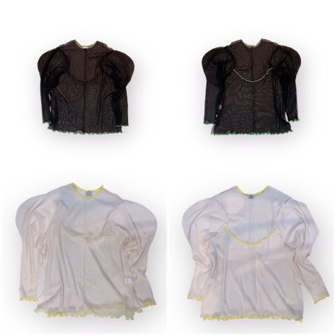 (160〜オトナF2)DOTS TULLE MELLOW SHEER TOPS/frankygrow