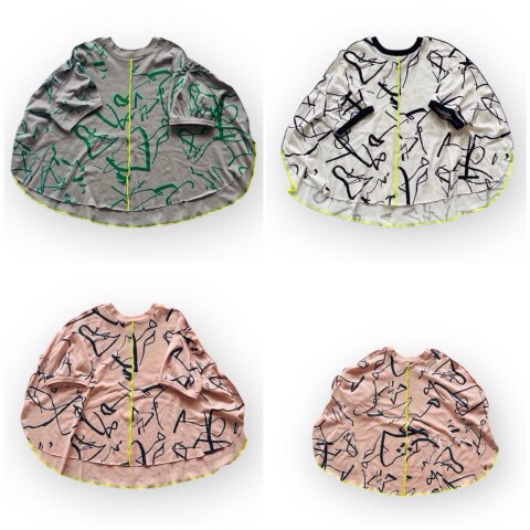 (160〜オトナF、F2) ORG.PT CIRCLE PONCHO TEE/frankygrow 
