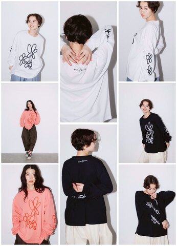 (オトナ)2/163 フラワープリント longsleeveT/nunuforme