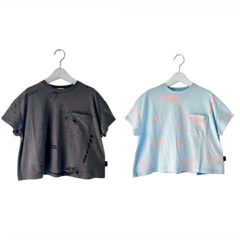 (160〜F2)HAND-DRAWN Pt. POCKET TEE　/ frankygrow