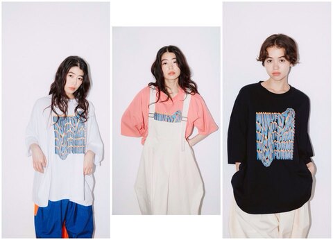 (オトナ)2/163 グリッジプリントT