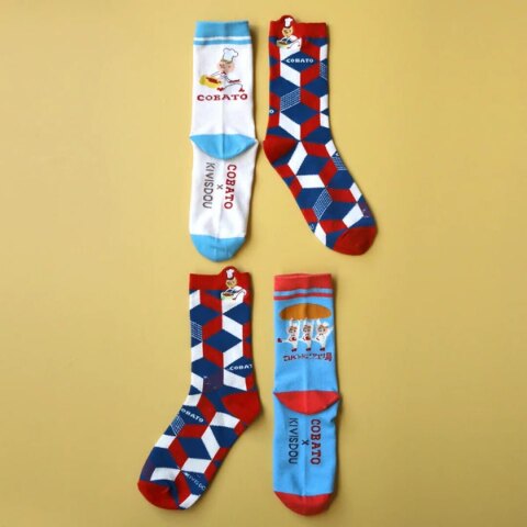 (22.5〜24.5cm) COBATO × KIVISDOU クルーソックス 2P/靴下