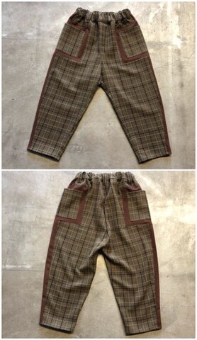 (オトナ) チェンジテーパードパンツ　チェック　/nunuforme