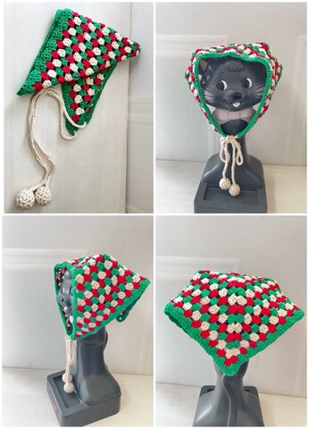 (グリーン、ピンク、ホワイト)お値段以上なときめき三角巾/Mog.xxx