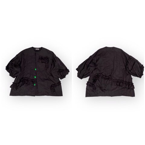 (160〜オトナ、F2) GURUGURU STITCH VARIOUS FRILL COAT/frankygrow
