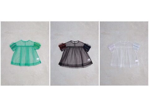 チュールカラーメロウフリルブラウス/unica