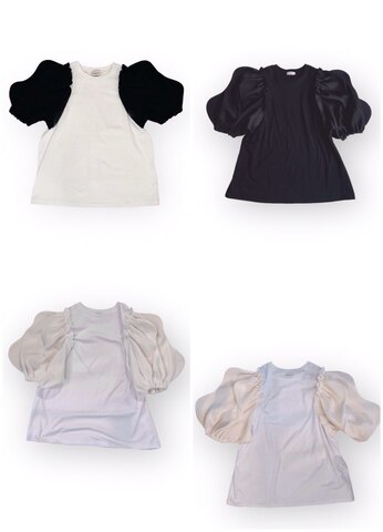 (160〜オトナF2) WAVE CUT SLEEVES TEE/frankygrow