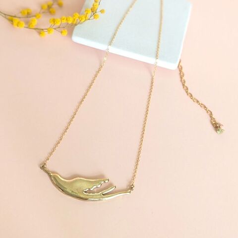 羽ばたく鳥モチーフネックレス　*habataki*  （真鍮）