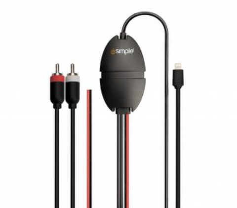 I-SIMPLE RCA-Lightning接続(2.4A充電可)ケーブル Jam LINK CAR(IS7505)