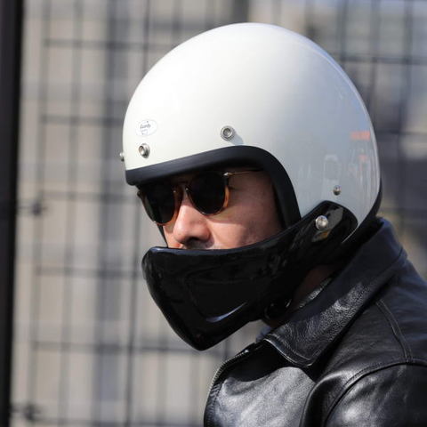 チンガード フェイスガード Chin guard ジェットヘルメット用 バイク用品 ヴィンテージ vintage クラシック 脱着後付 汎用