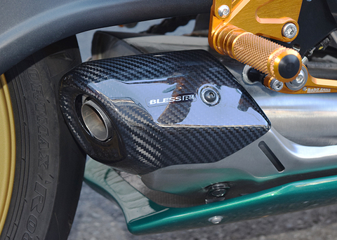 【Z650RS】マフラーカーボンフィニッシャー（カーボン・クリア塗装済み品）