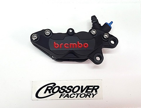 ブレンボ４ポット　40ｍｍピッチ　右用　ブラック　カスタム仕様　ステンレステーパーボルト交換済み