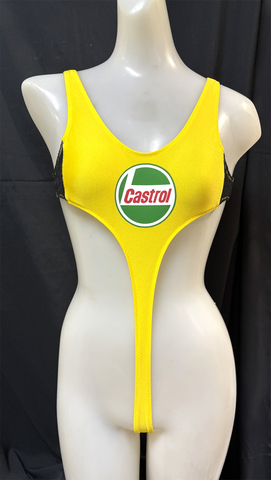 A-203r 配色細身ハイカットレオタード　Mサイズ【売り切り品】