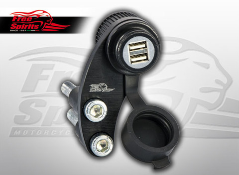 トライアンフクラシック用 12V USB 電源ポイント（ブラック）