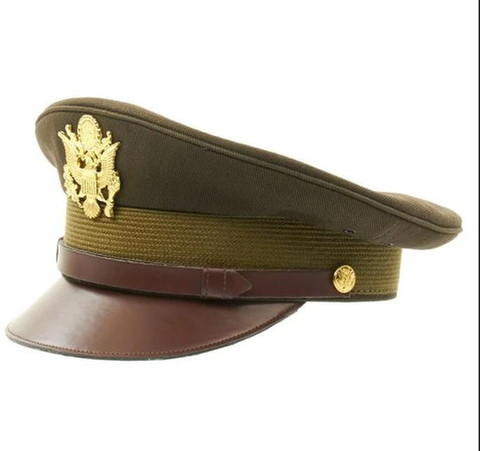 WW2☆米軍オフィサーODバイザーキャップ☆ - 個人装備