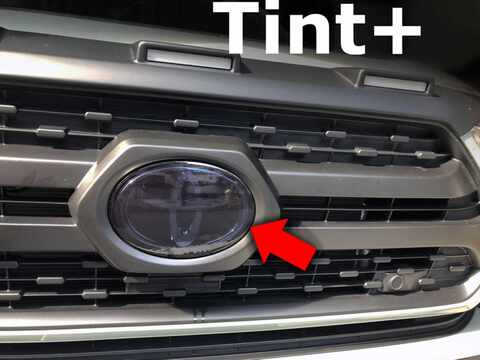 Tint+ トヨタ RAV4 MXAA52/MXAA54/AXAH52/AXAH54/AXAP54 フロントエンブレム 用 (スモーク)